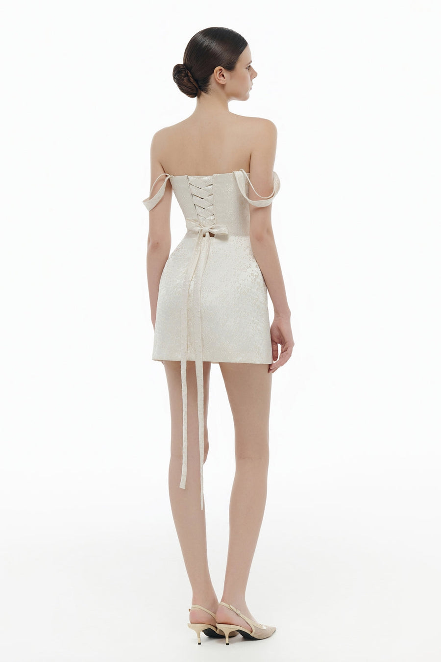 Liora Sweetheart Draped Mini Dress 8