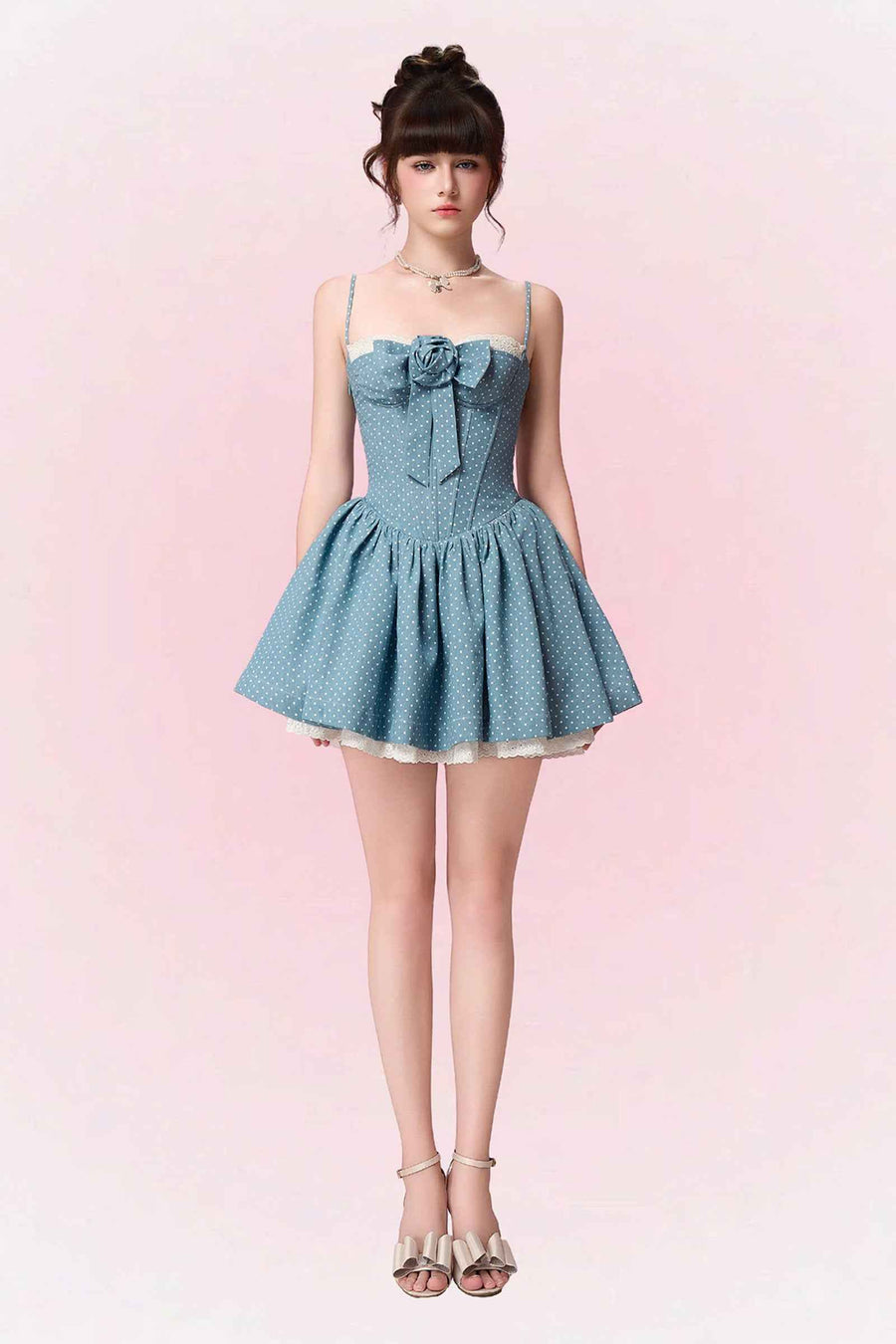 Lita Sweetheart Ribbon Mini Dress
