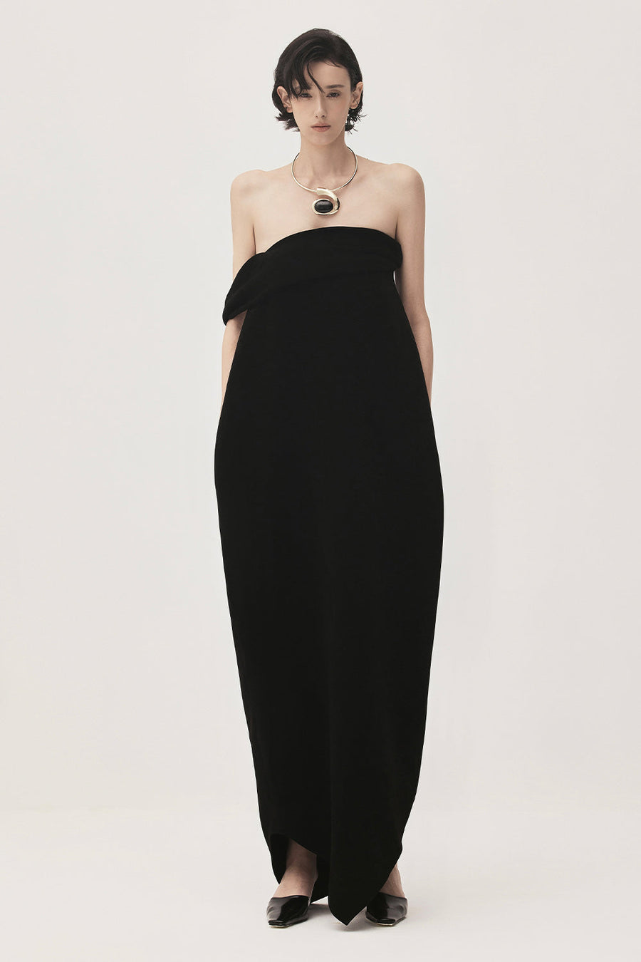 Nhung Cocoon Off-Shoulder Velvet Maxi Dress 6