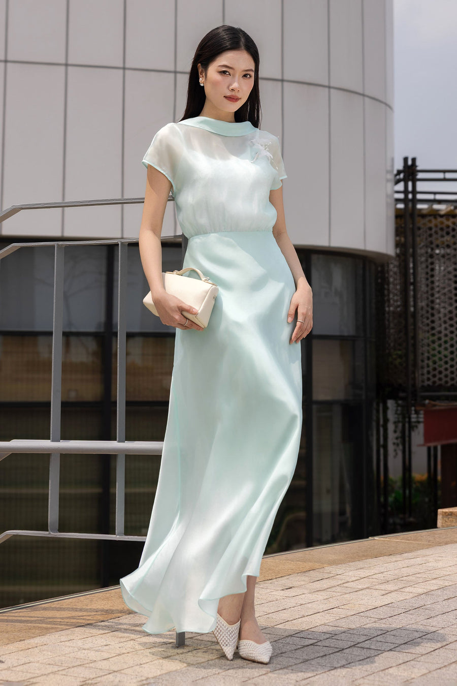 Luc Van Boat Neck Midi Dress 1