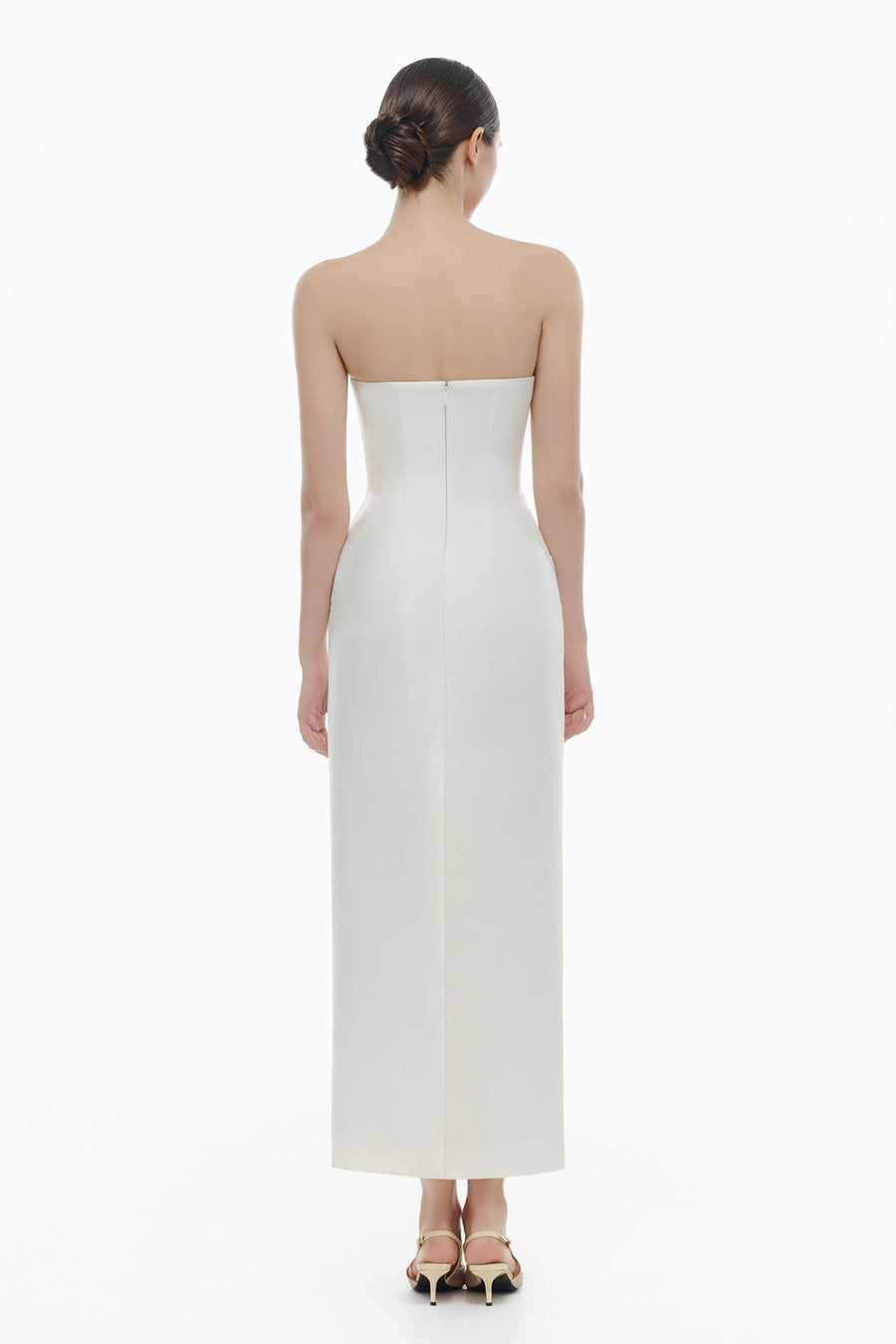 Lucienne Curved Draped Midi Dress 8
