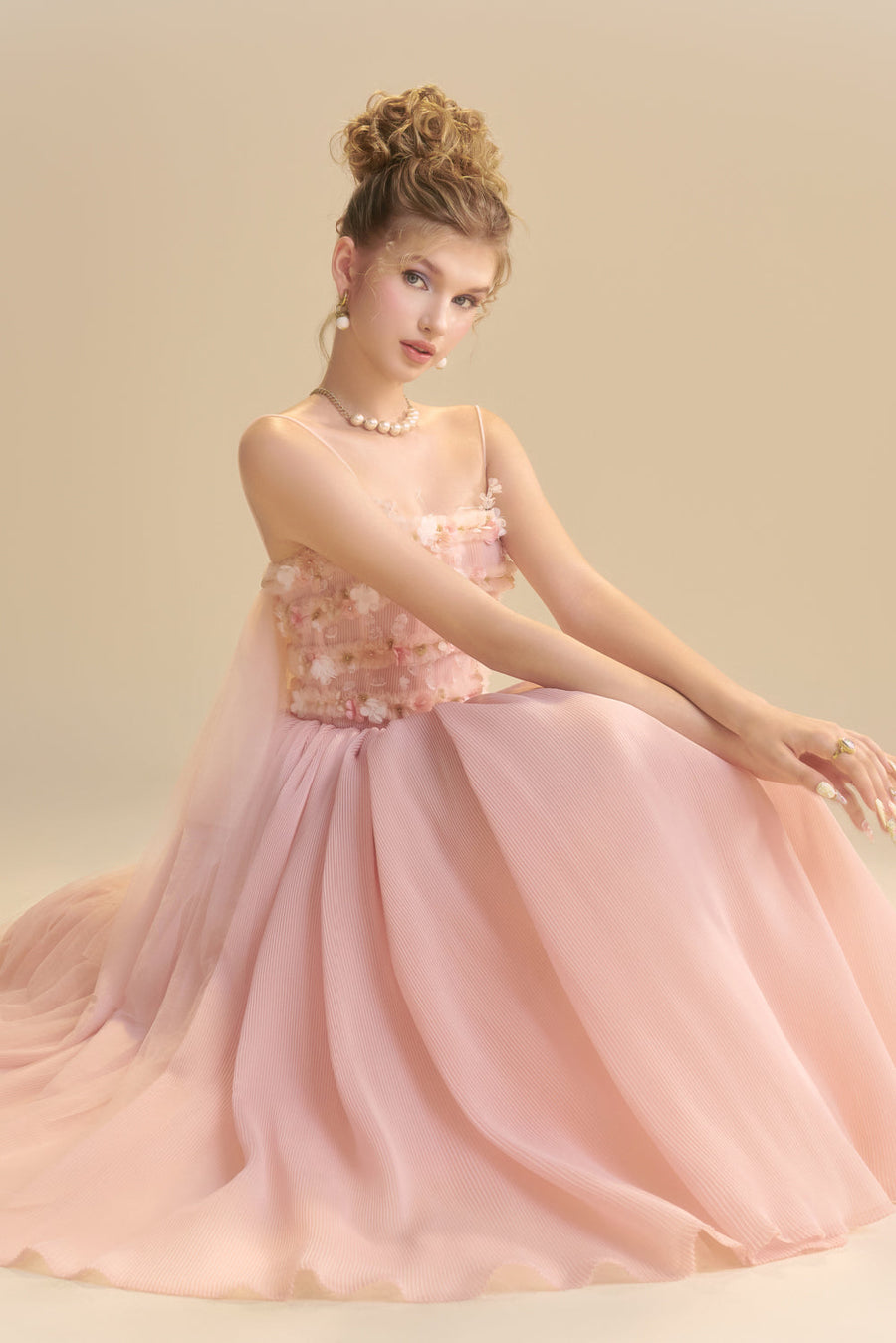 Lullaby Square Neck Applique Midi Dress 5