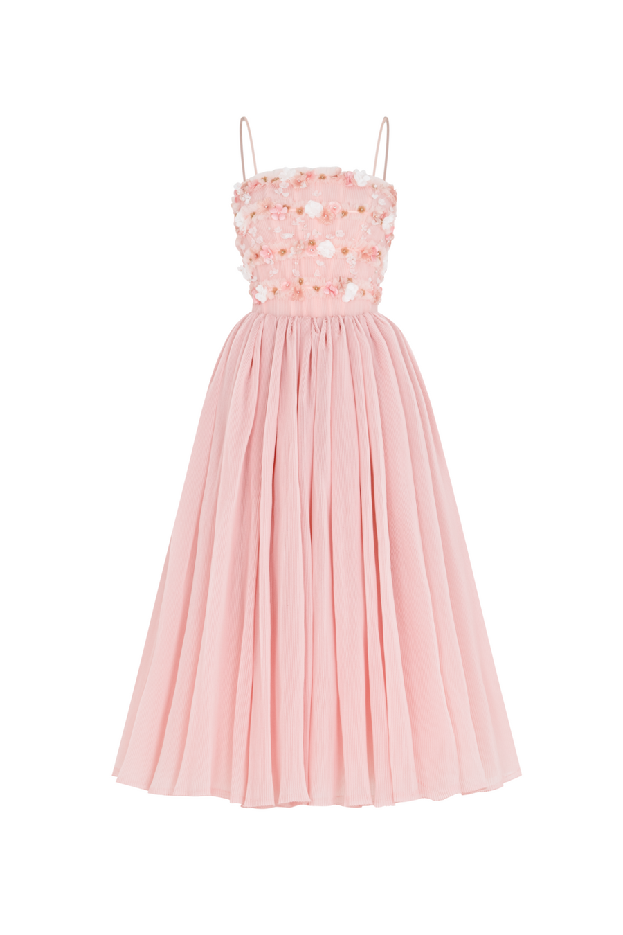 Lullaby Square Neck Applique Midi Dress 1