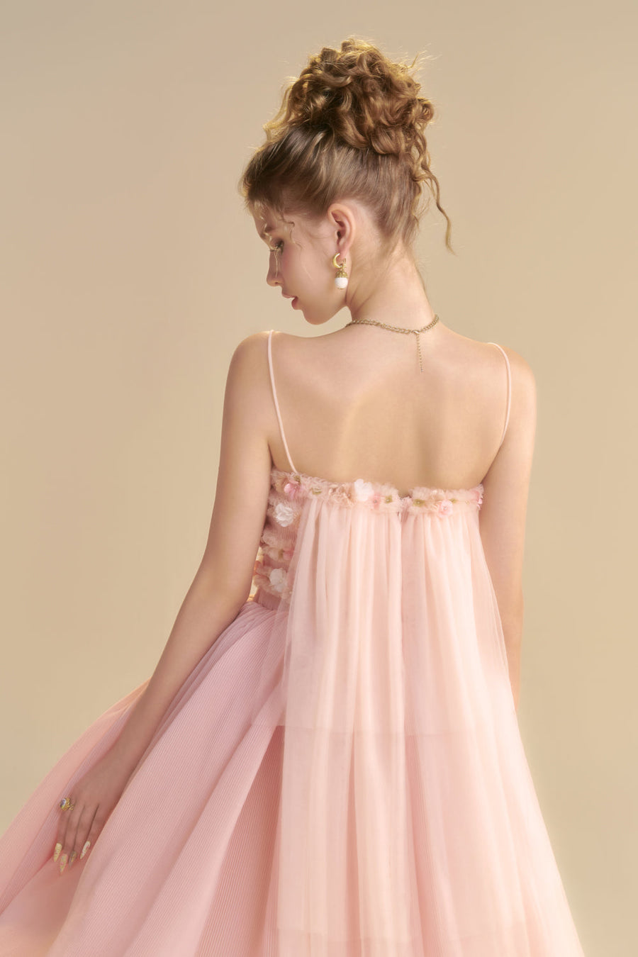 Lullaby Square Neck Applique Midi Dress 3