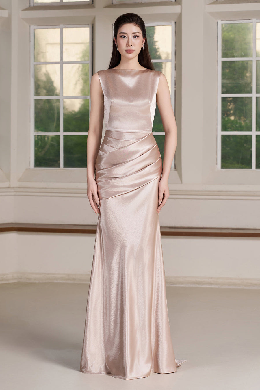 Lux Draped Maxi Dress 2