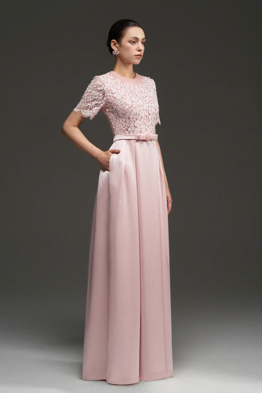 Lyanna A-line Draped Maxi Dress 8