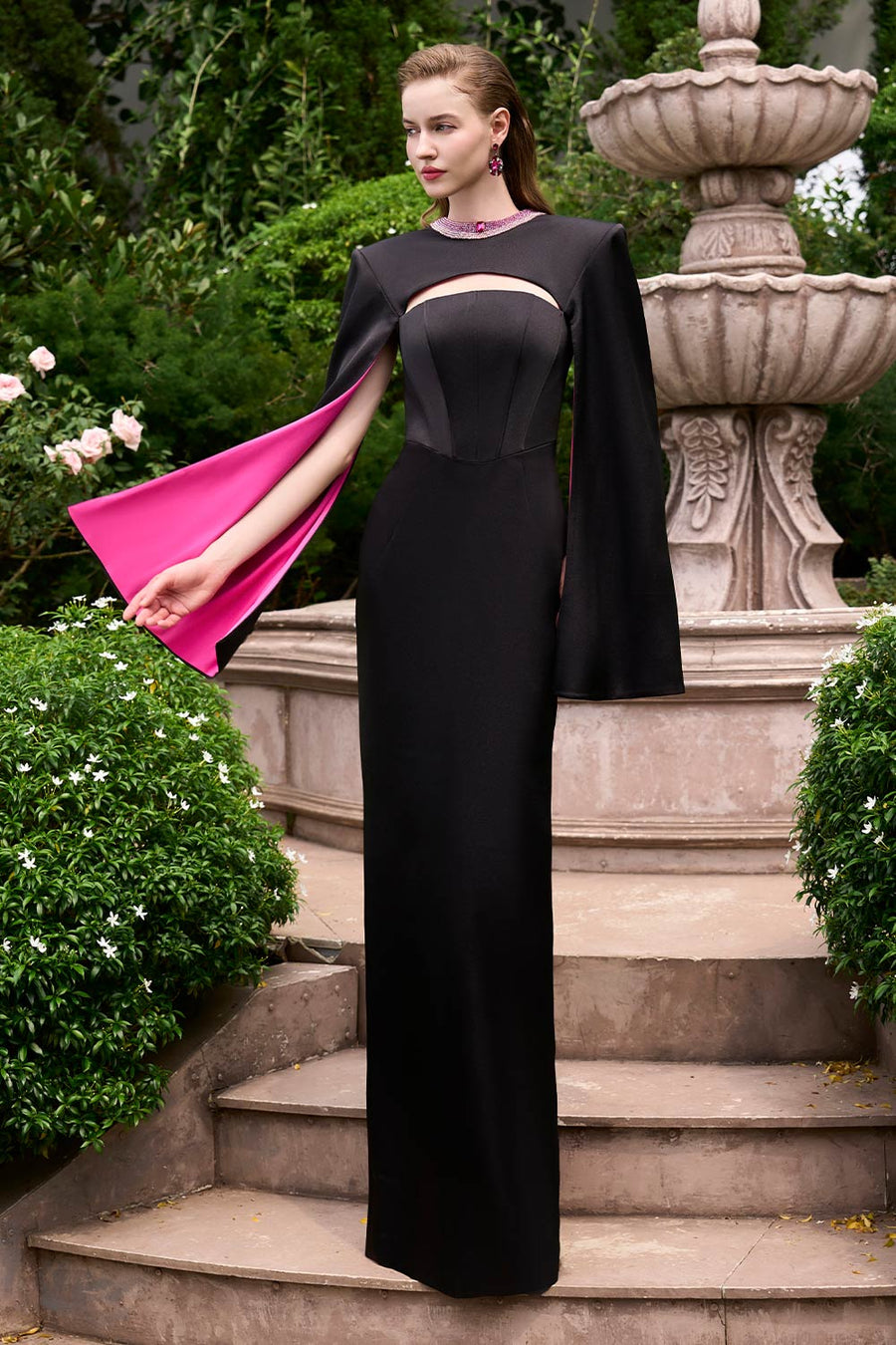 Bristol Sheath Square Shoulder Silk Floor Length Dress Gown Dress I.H.F Atelier