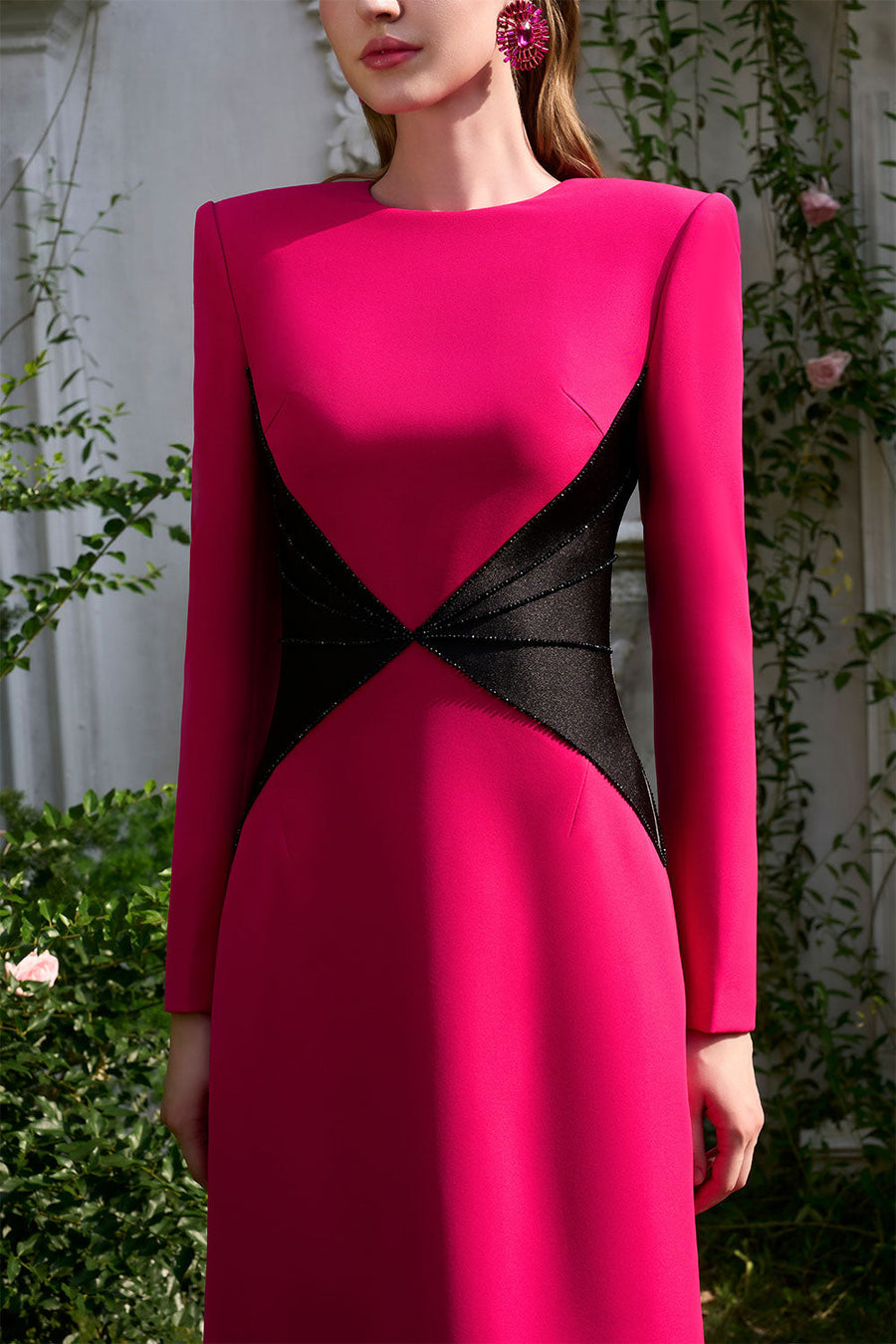 Kyra A-line Square Shoulder Silk Crepe Floor Length Dress Gown Dress I.H.F Atelier