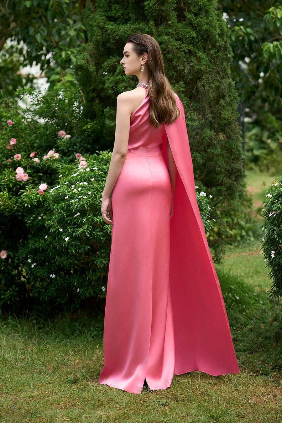 Colette Halter Extended Flap Silk Floor Length Dress Gown Dress I.H.F Atelier