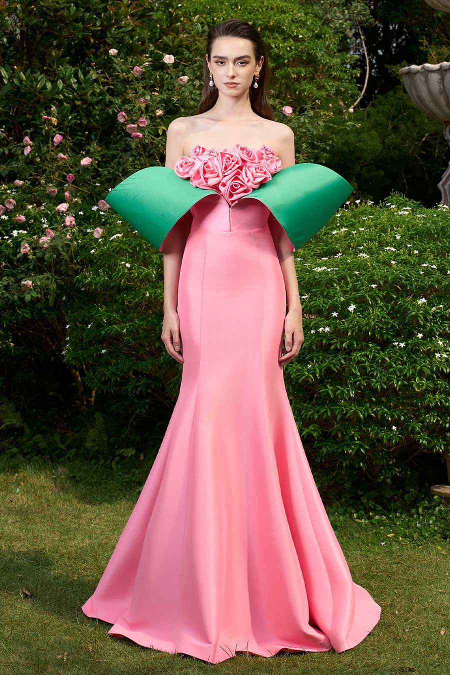 Adrianna Mermaid Off-Shoulder Taffeta Floor Length Dress Gown Dress I.H.F Atelier