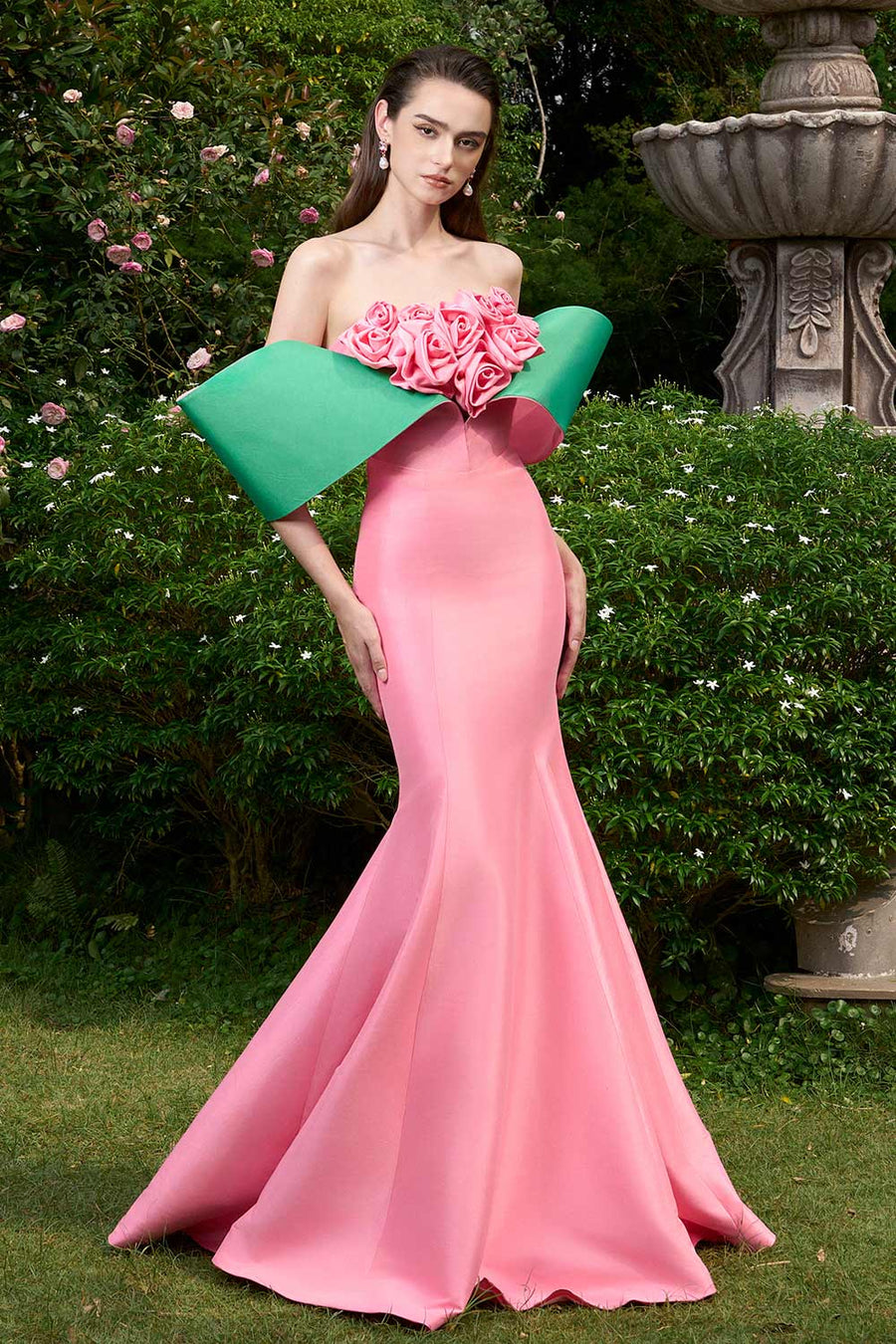 Adrianna Mermaid Off-Shoulder Taffeta Floor Length Dress Gown Dress I.H.F Atelier