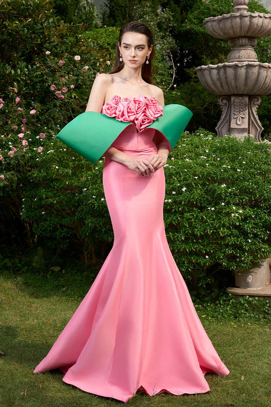 Adrianna Mermaid Off-Shoulder Taffeta Floor Length Dress Gown Dress I.H.F Atelier