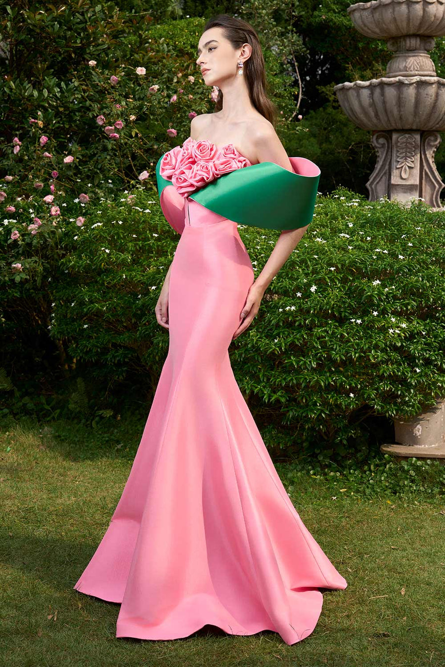 Adrianna Mermaid Off-Shoulder Taffeta Floor Length Dress Gown Dress I.H.F Atelier
