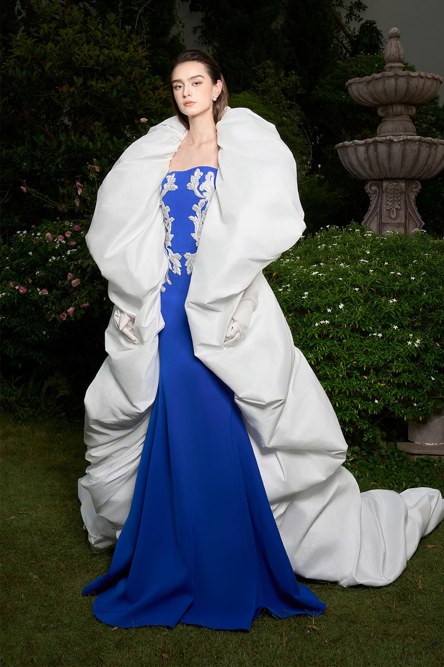 Brooke Bubble Off-Shoulder Taffeta Floor Length Shawl Shawl I.H.F Atelier