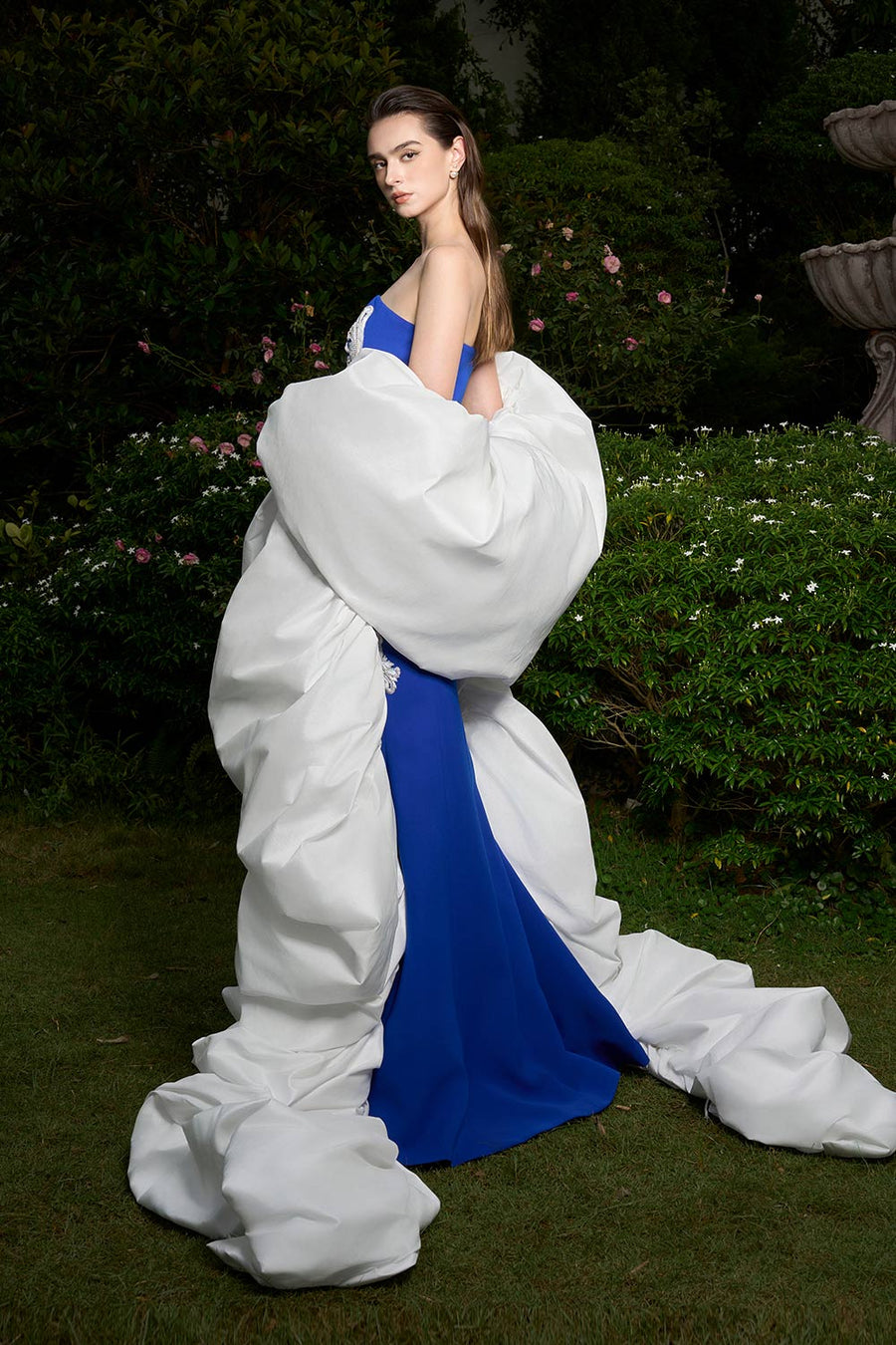 Brooke Bubble Off-Shoulder Taffeta Floor Length Shawl Shawl I.H.F Atelier