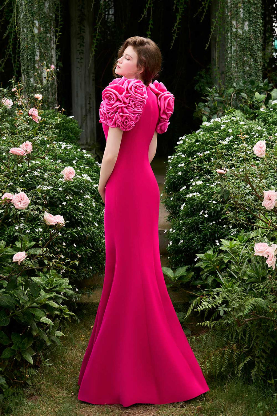 Alani Mermaid Square Neck Silk Crepe Floor Length Dress Gown Dress I.H.F Atelier