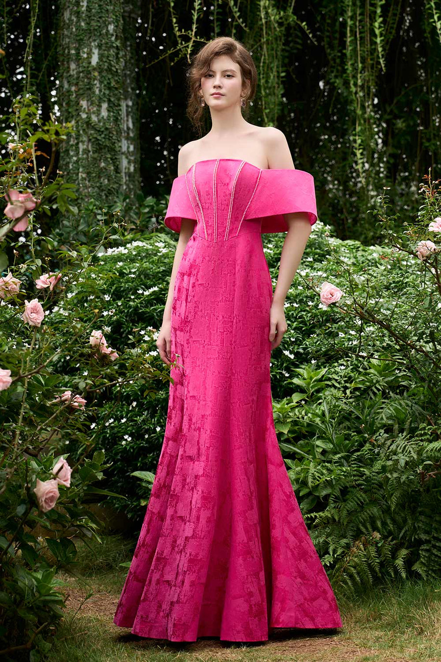 Shiloh Trumpet Corset Brocade Floor Length Dress Gown Dress I.H.F Atelier