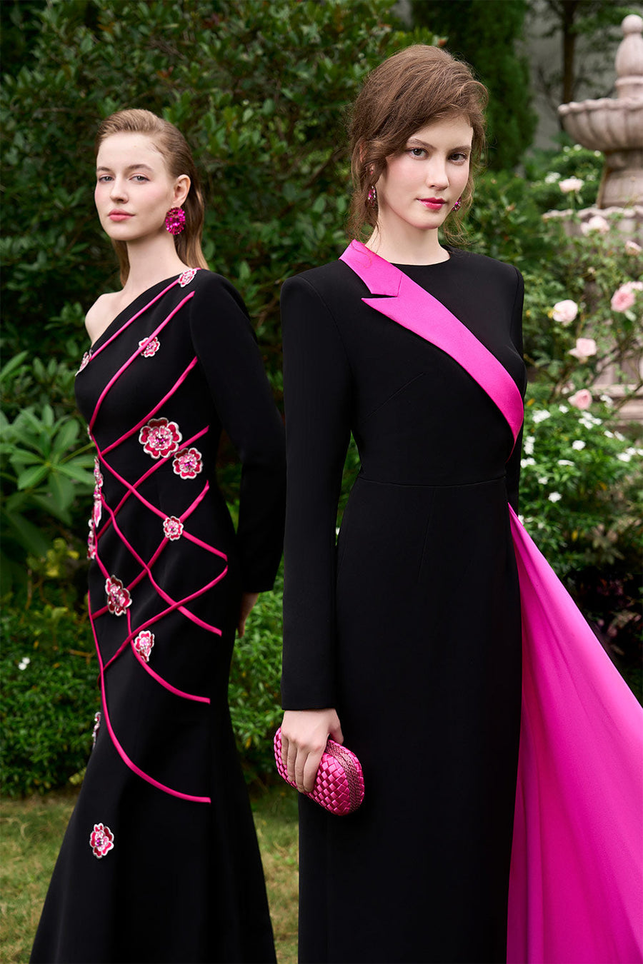 Jazmine Sheath Extended Flap Silk Crepe Floor Length Dress Gown Dress I.H.F Atelier