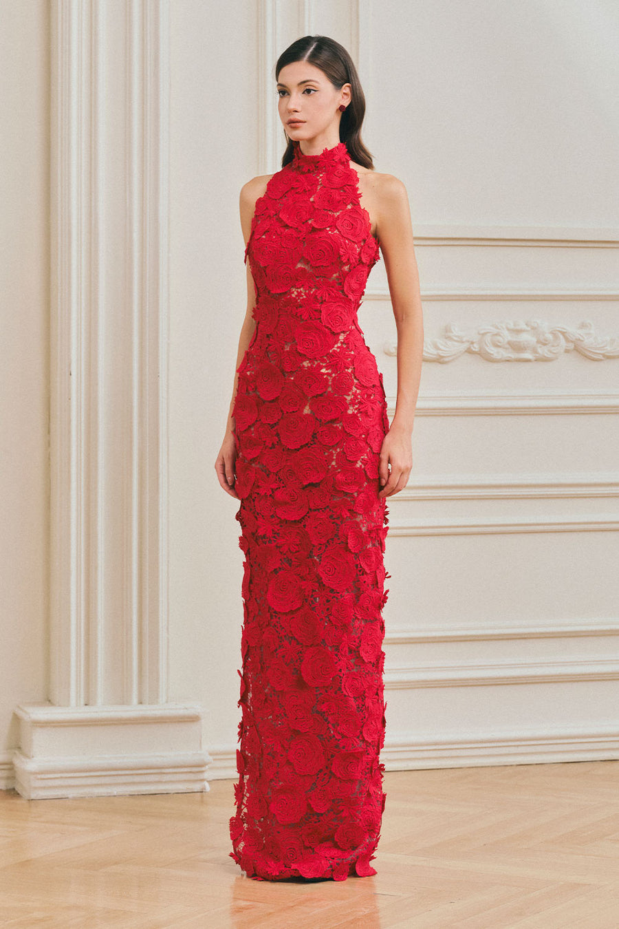 Lily Sheath Sleeveless Lace Maxi Dress 7