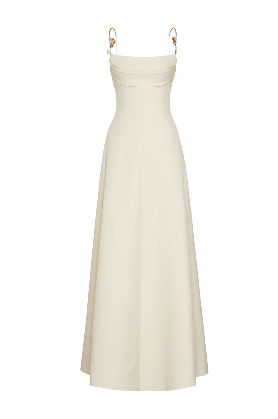 Lirien A-line Cowl Neck Crepe Floor Length Dress 5