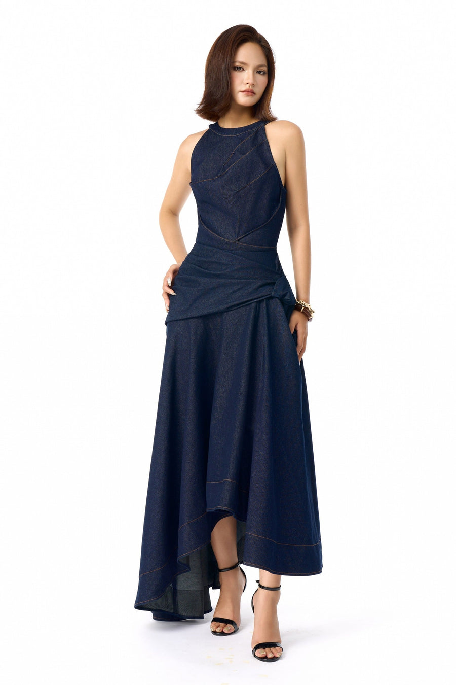 Nola Draped Maxi Dress 4