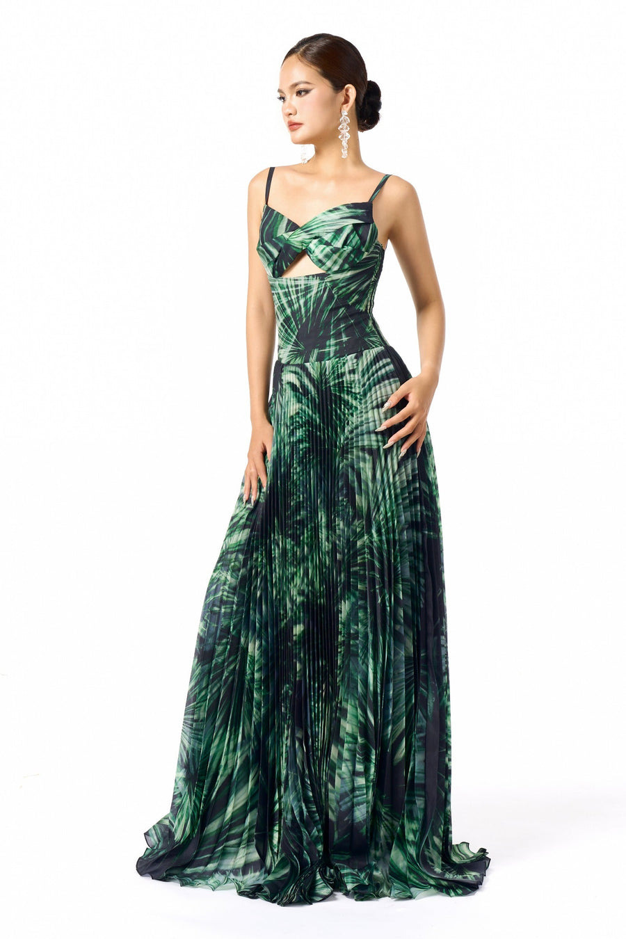 Mira Pleated Maxi Dress 4