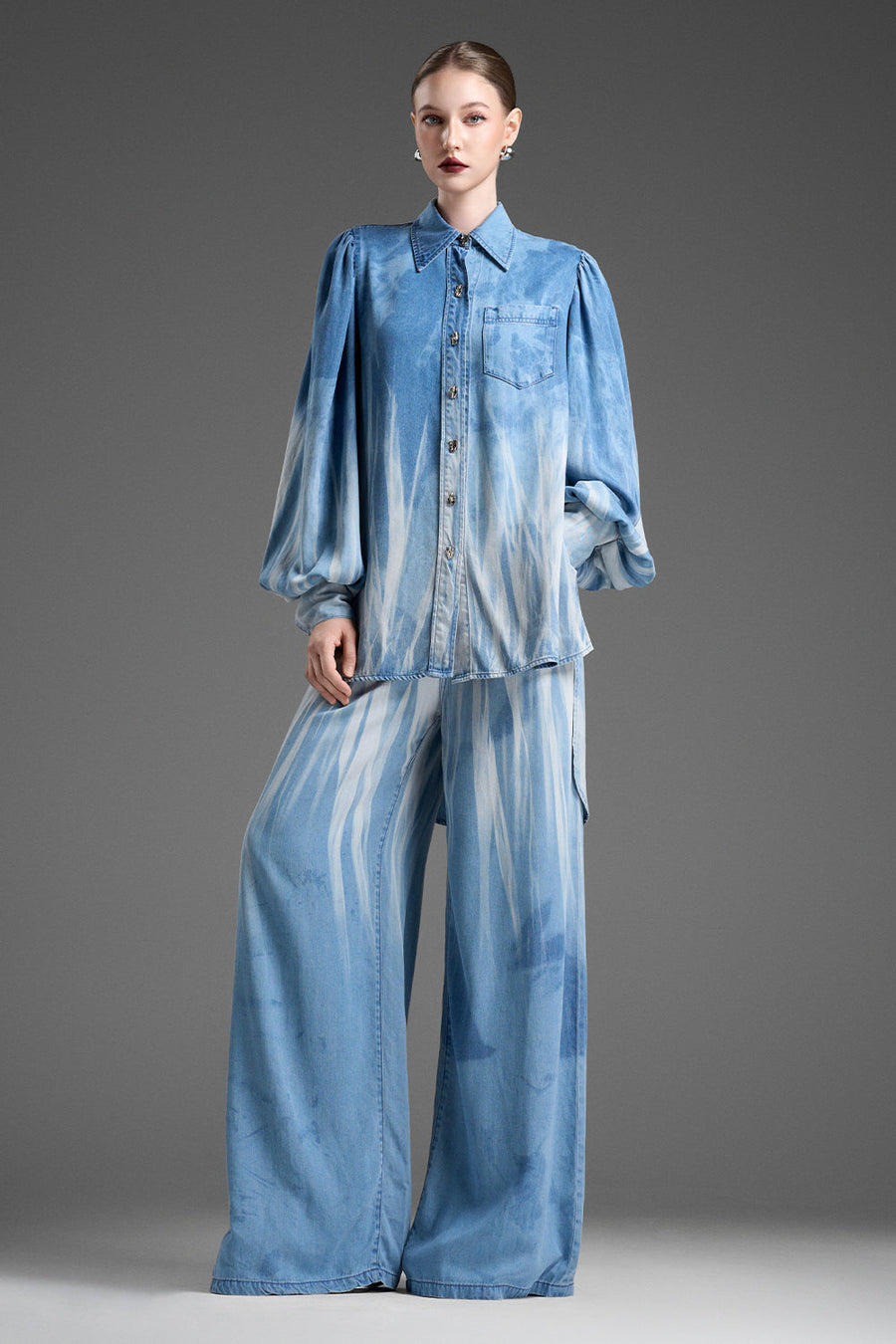 Maren Puff Sleeve Denim Shirt 6