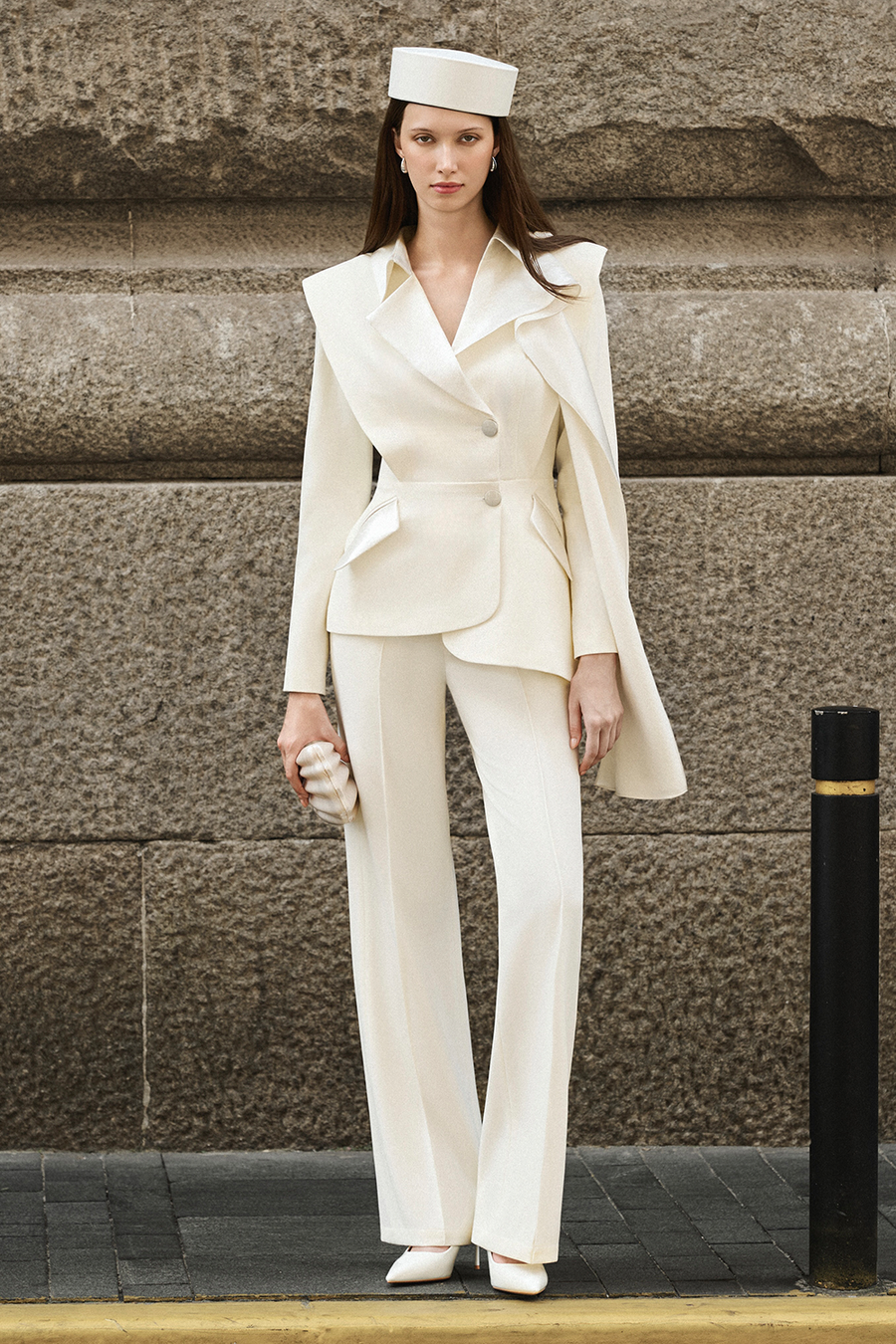 Mirage Peplum Draped Blazer 1