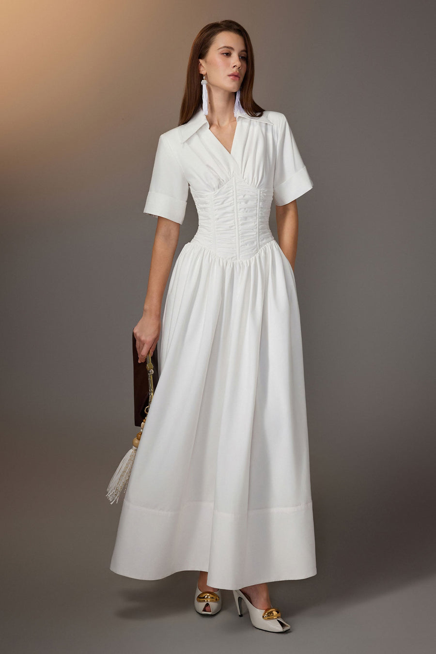 Mirel Ruched Maxi Dress 1