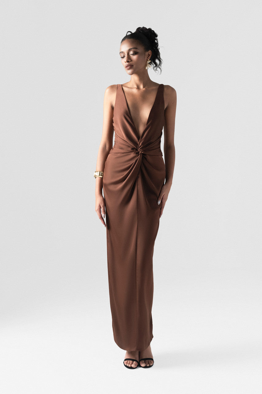 Untamed Deep V-Neck Maxi Dress 1
