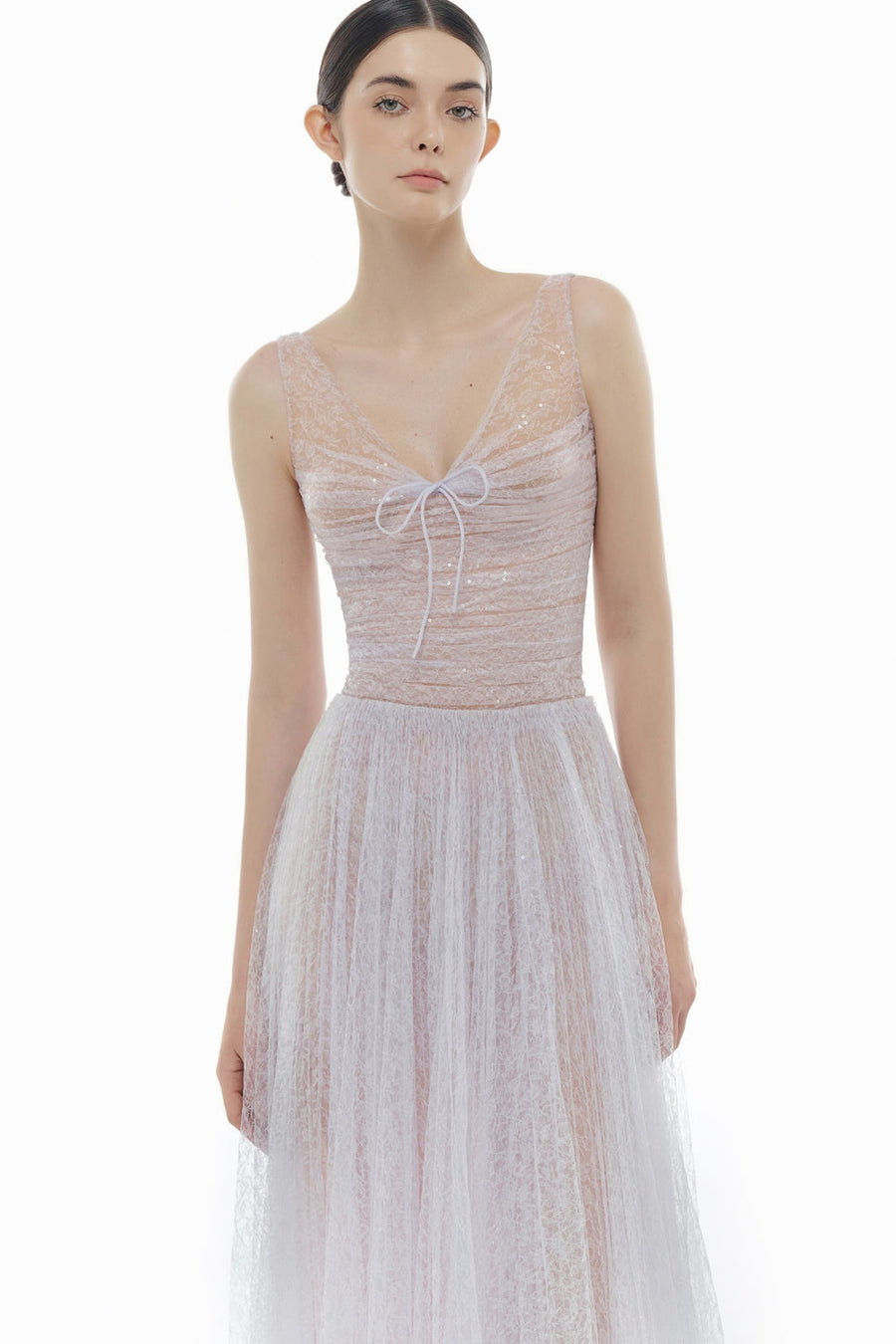Vivienne V-Neck Sequin Midi Dress 8