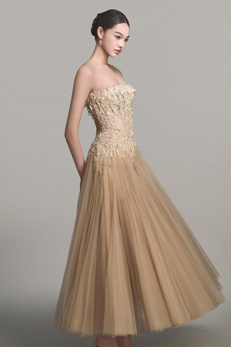Pastel Beaded Lace Midi Dress 6