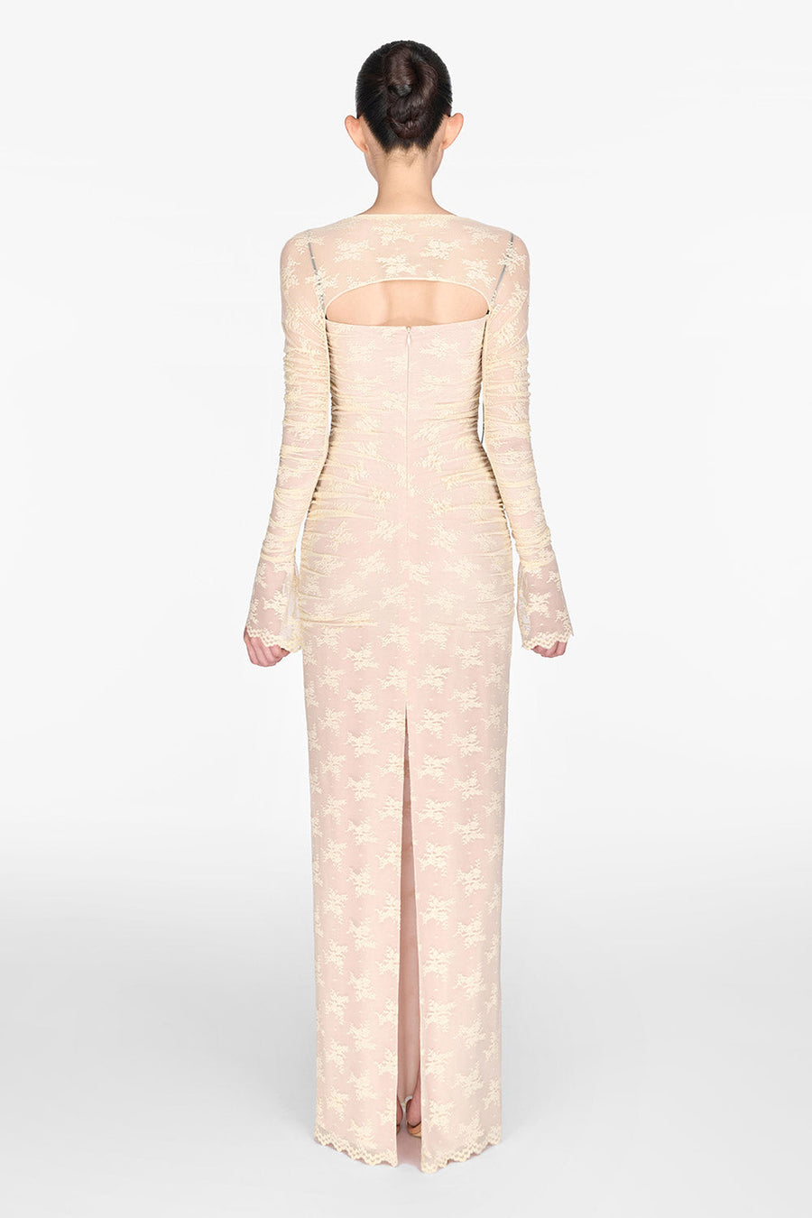 Ivory Bow Cut Out Laces Dress 6