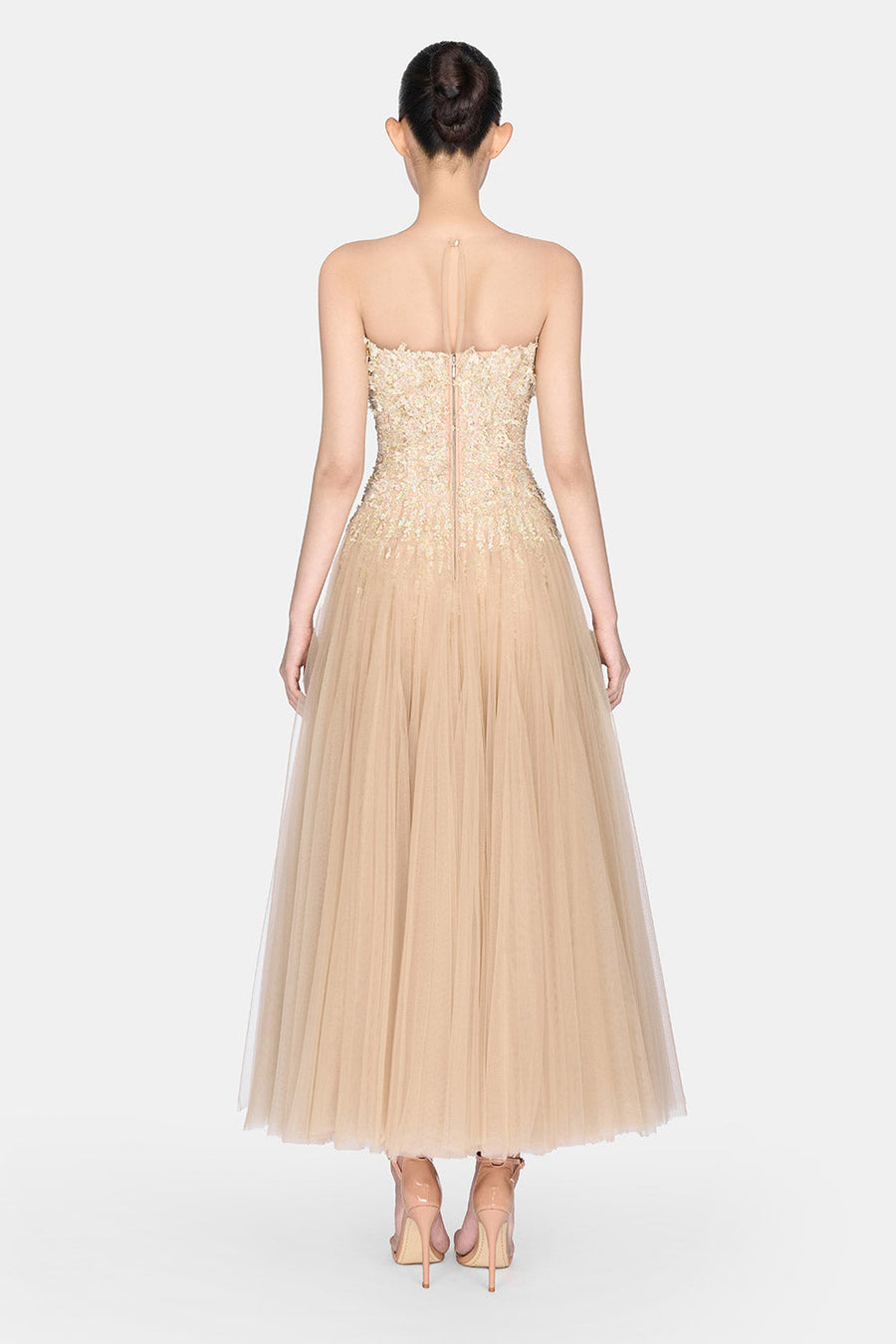 Pastel Beaded Lace Midi Dress 8