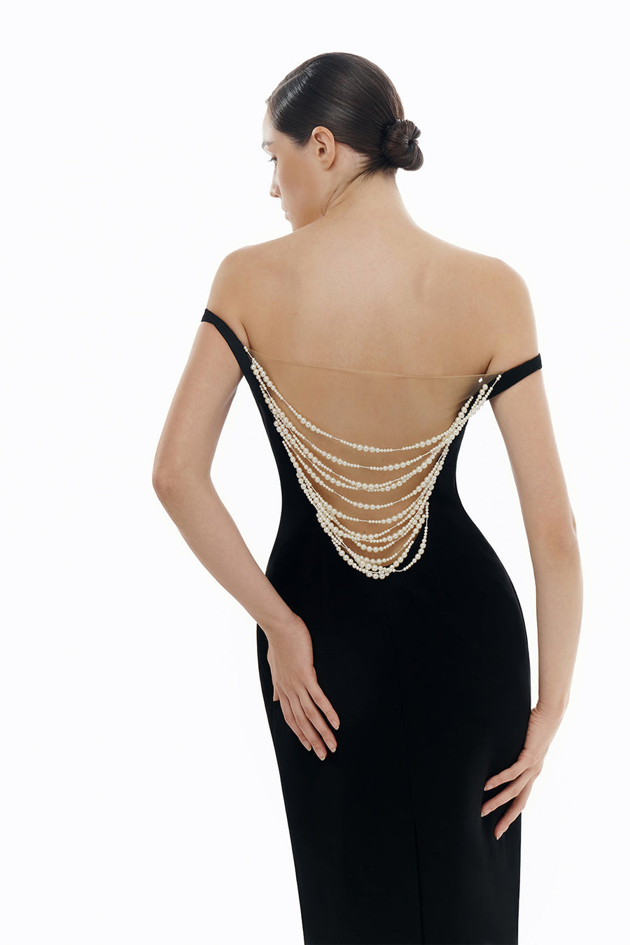 Black Pearl Beaded Maxi Dress 8