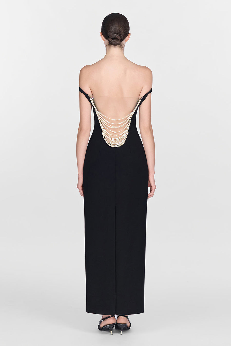 Black Pearl Beaded Midi Dress 6