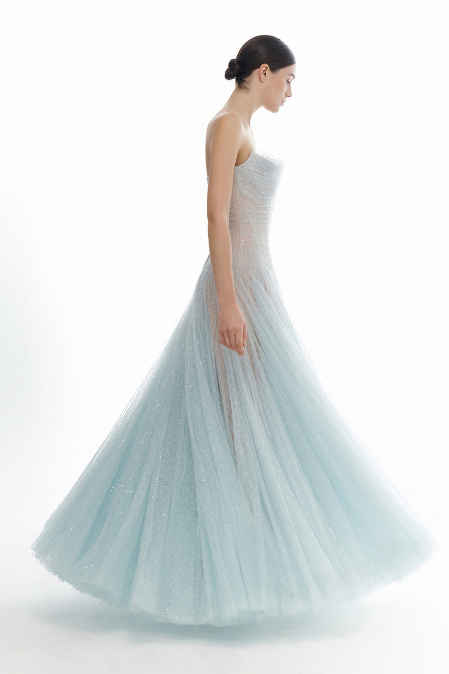Draped Lace Maxi Dress 11