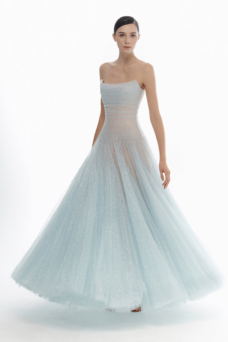 Draped Lace Maxi Dress 14
