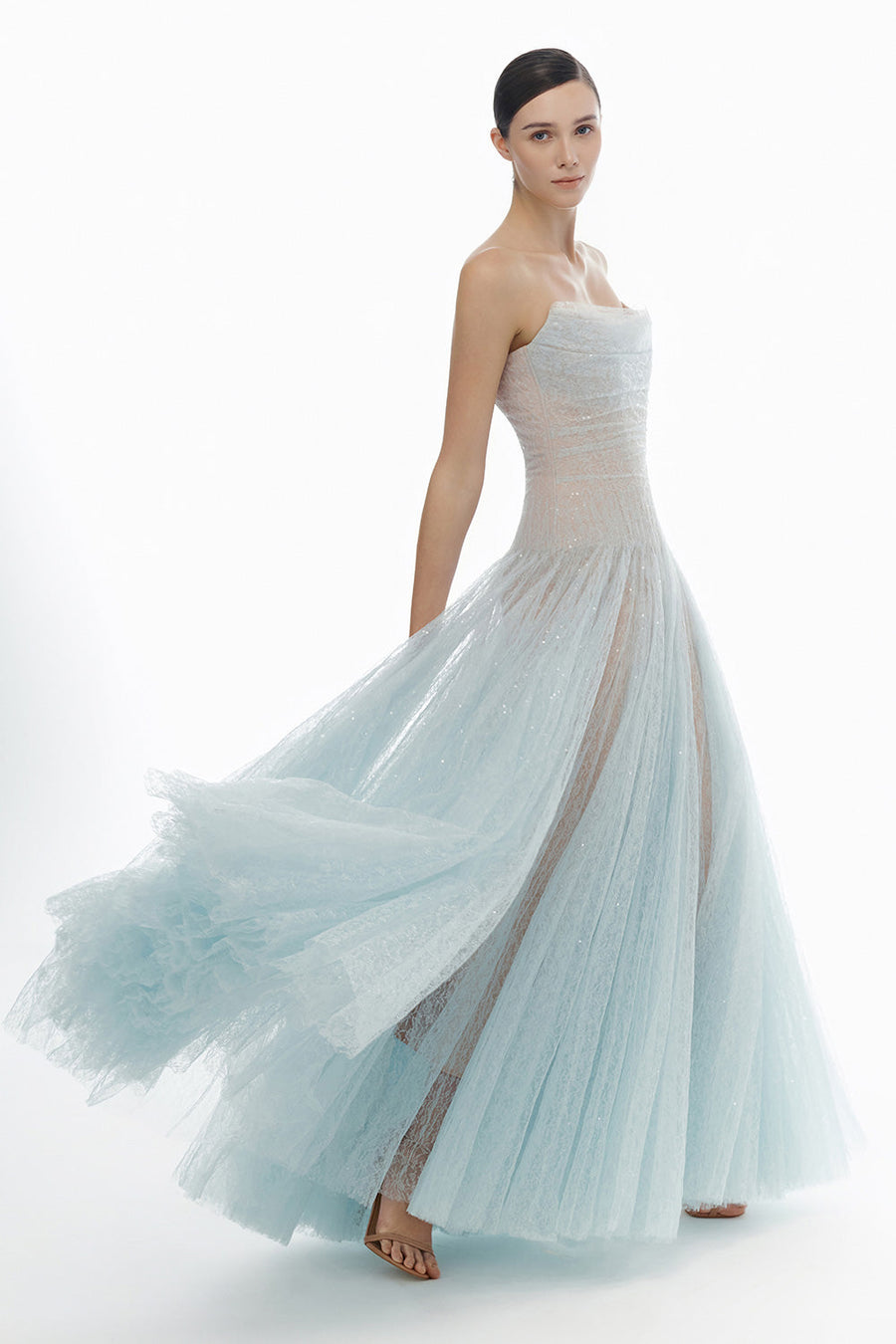 Draped Lace Maxi Dress 16