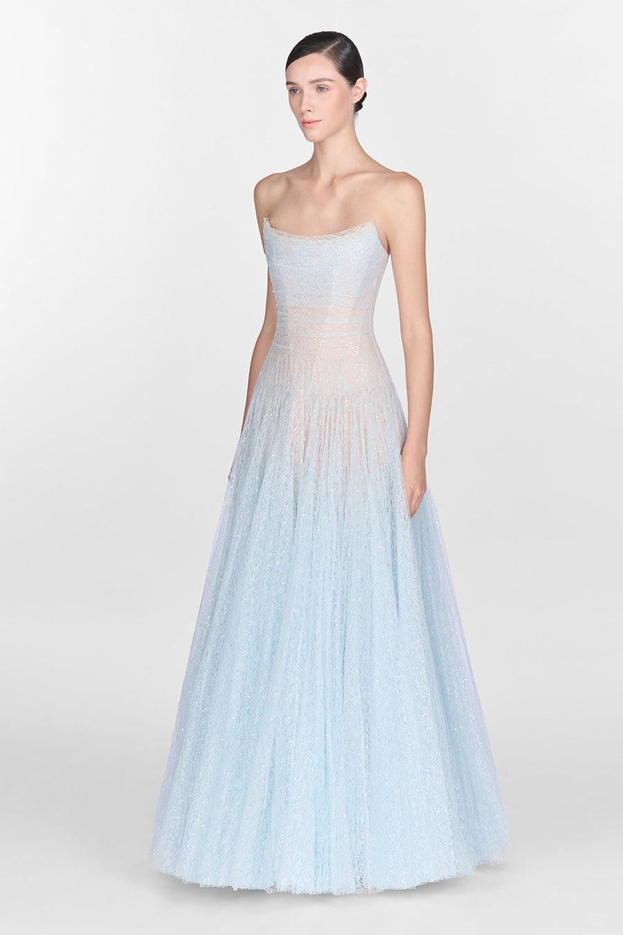 Draped Lace Maxi Dress 19