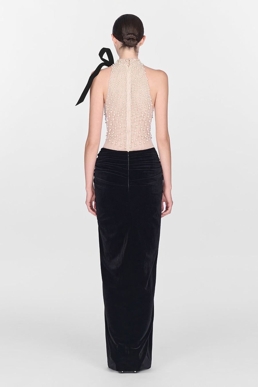 Beige Faux Pearl Sleeveless Top 9