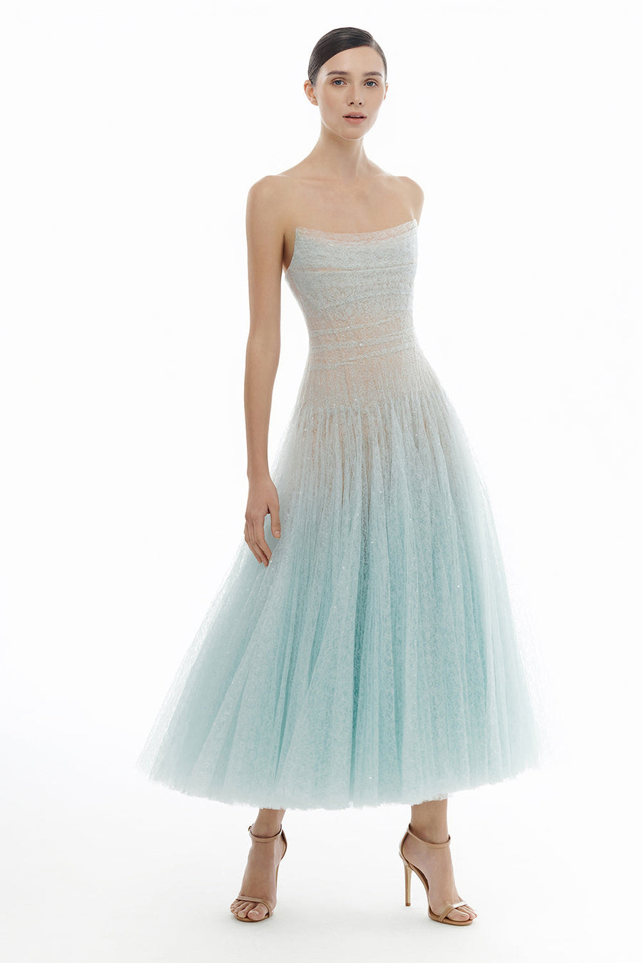 Draped Lace Midi Dress 22