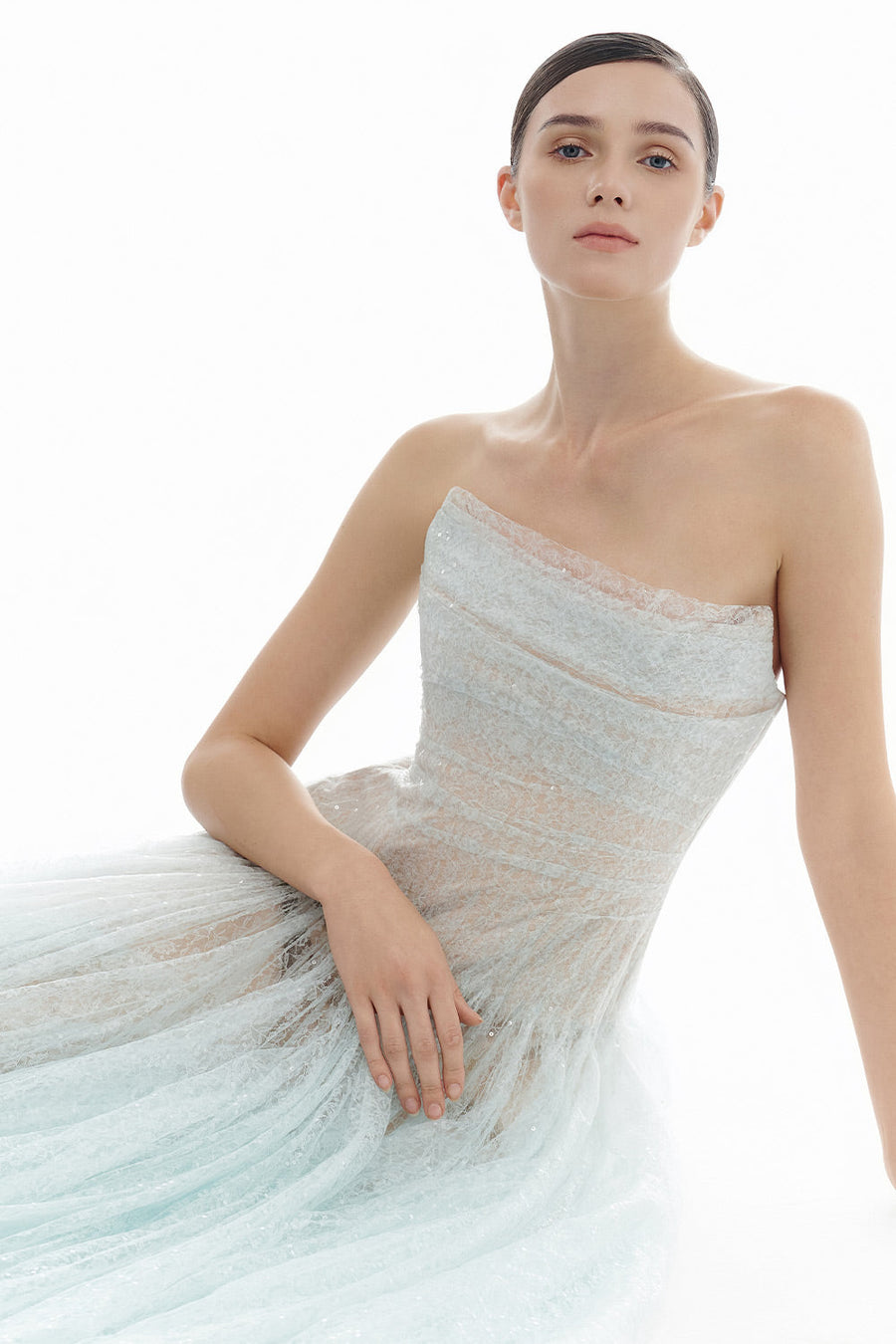 Draped Lace Midi Dress 18