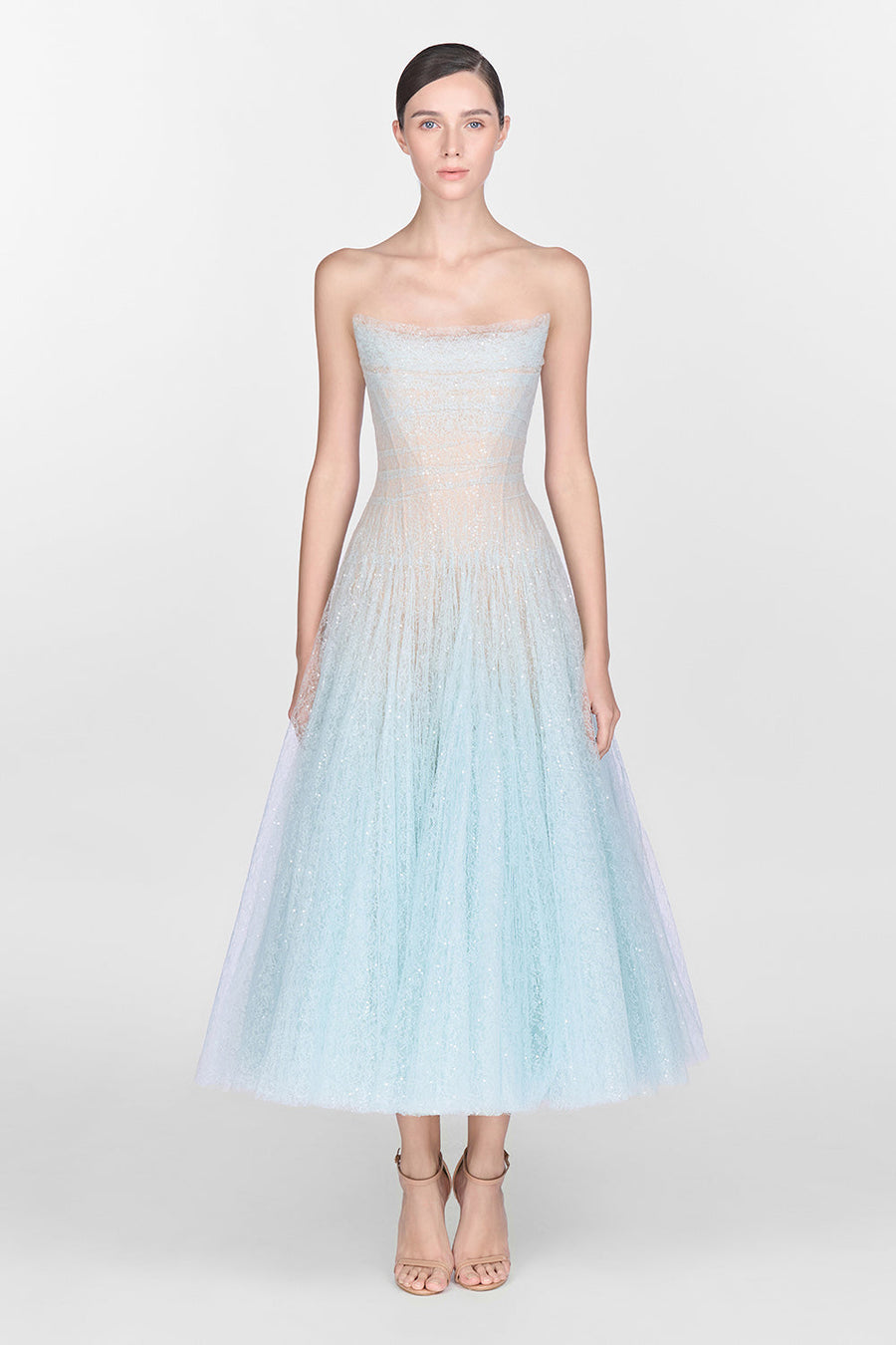 Draped Lace Midi Dress 13