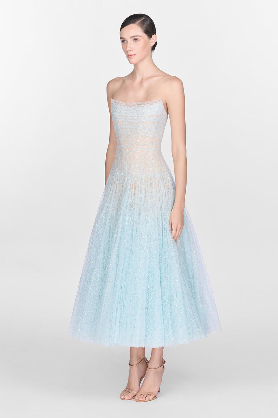 Draped Lace Midi Dress 15