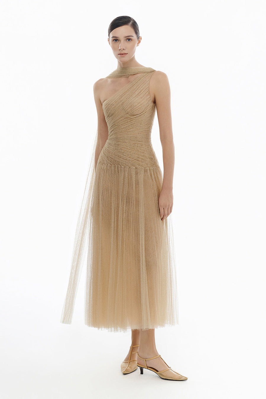 Draped Midi Dress 10