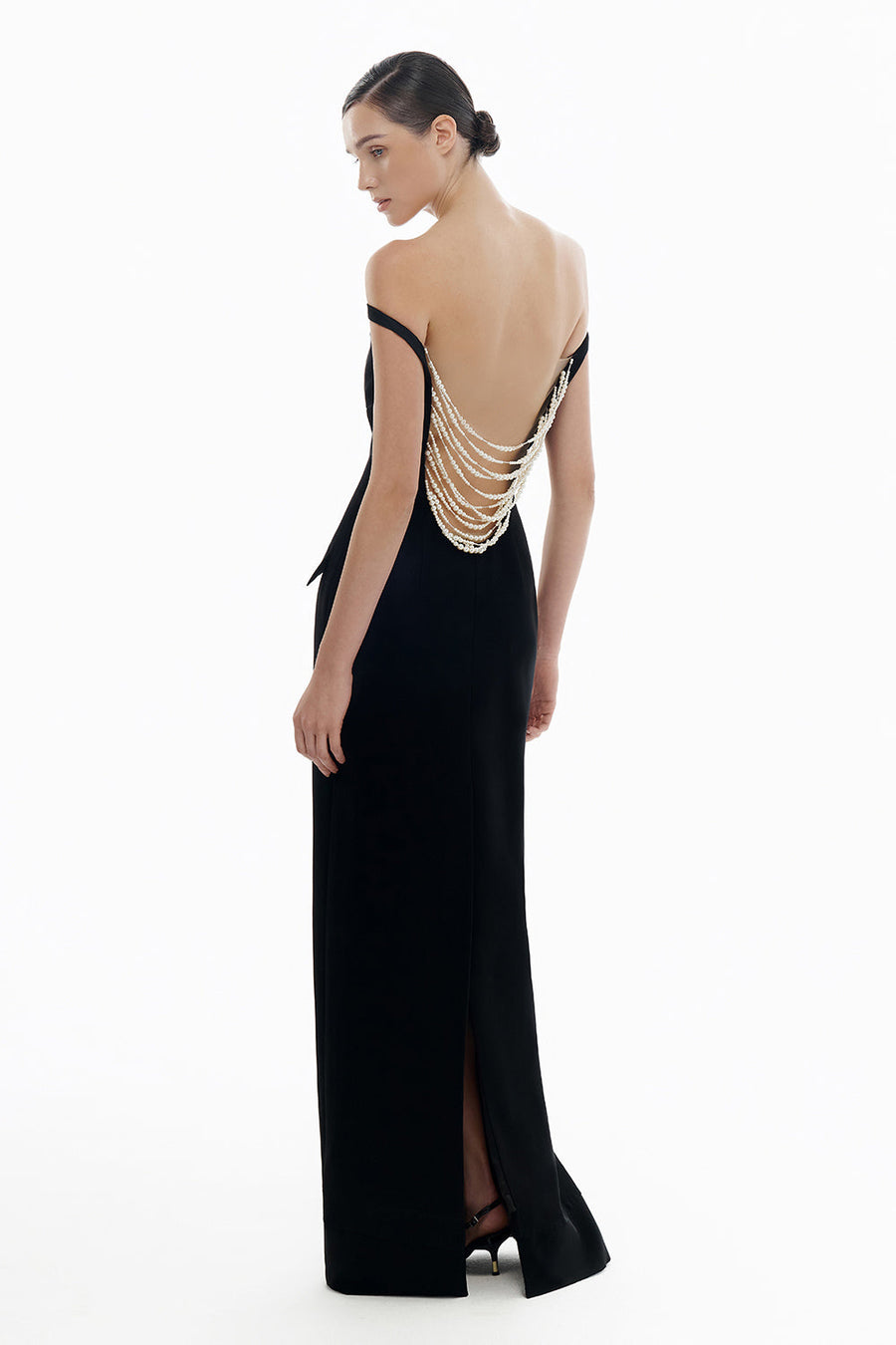 Black Pearl Beaded Maxi Dress 9
