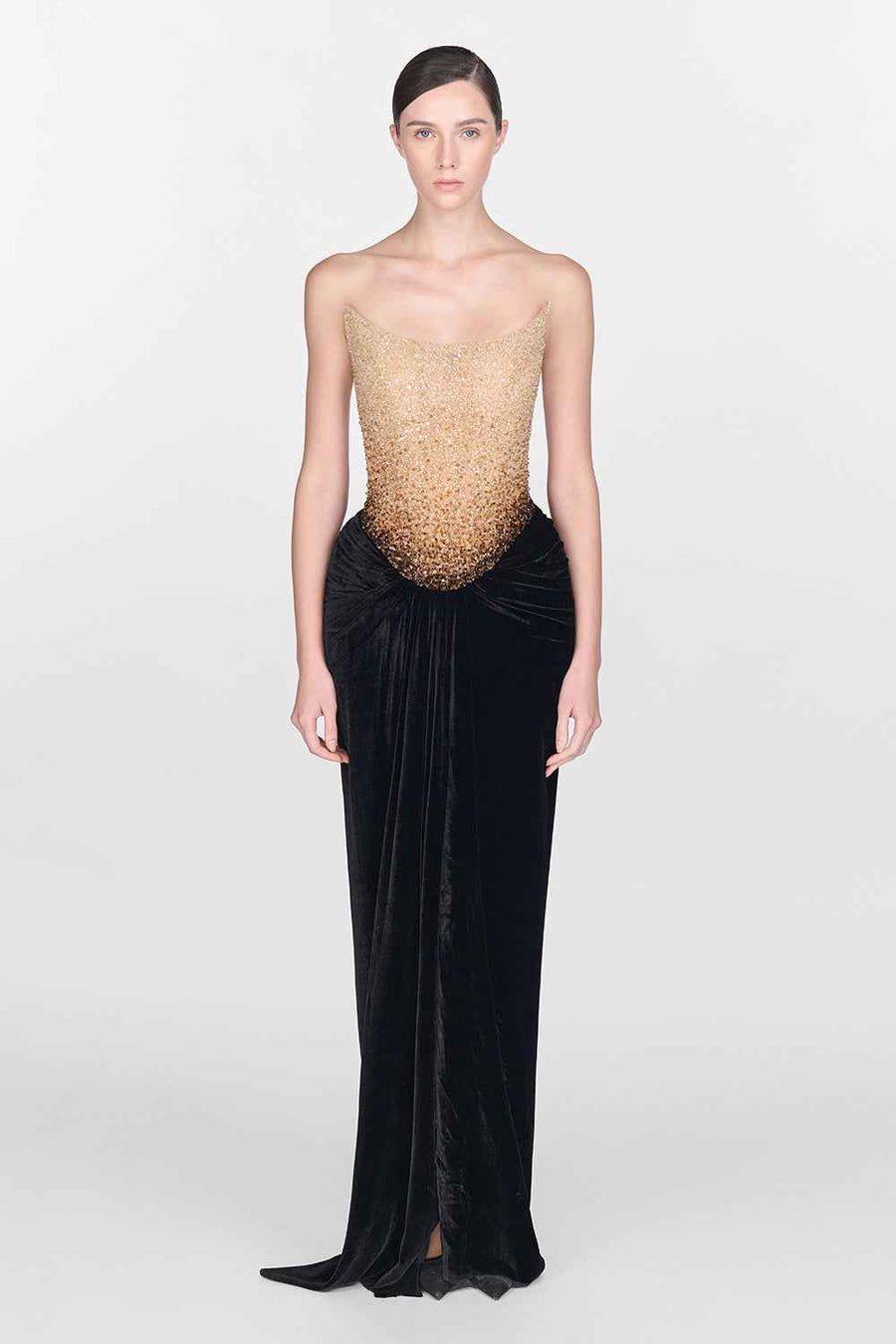 Black Champagne Crystalized Dress