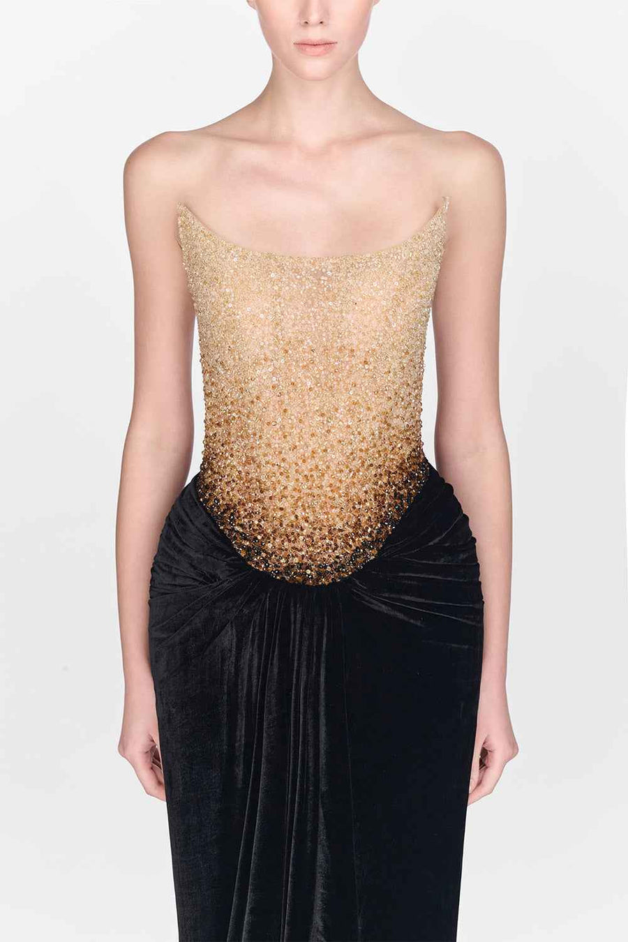 Black Champagne Crystalized Dress