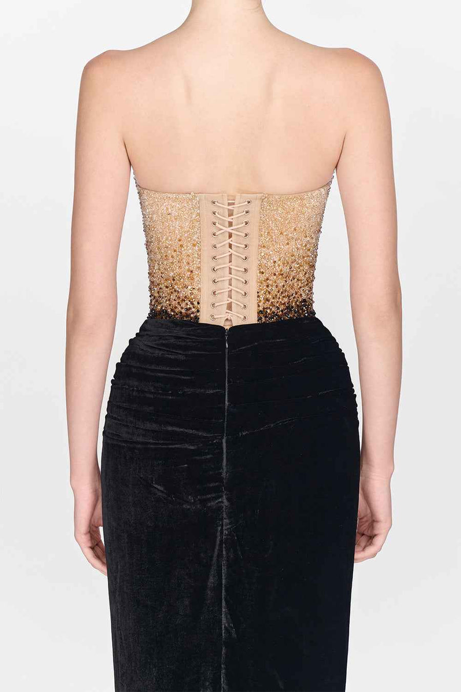 Black Champagne Crystalized Dress